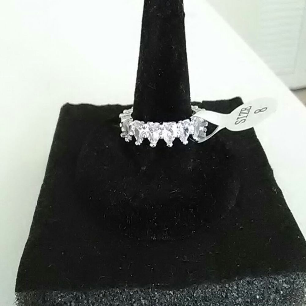 Beautiful heart eternity band ring